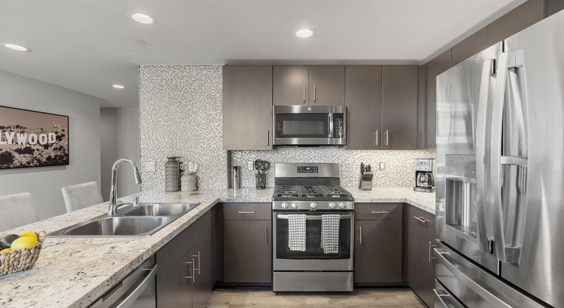 well lit kitchen