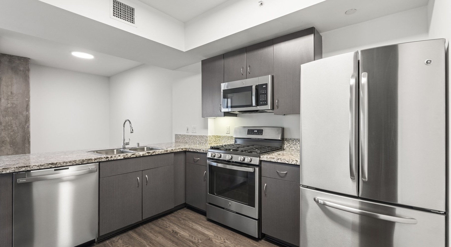 well lit kitchen