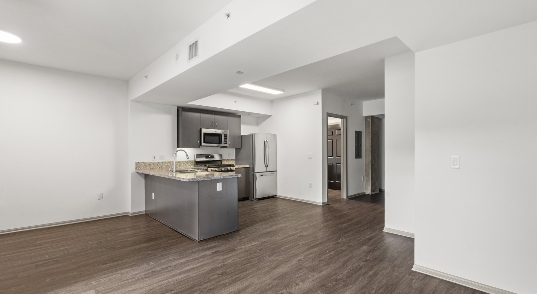 well lit kitchen