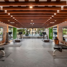 fitness center with ample space